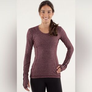 Lululemon Star Runner Long sleeve: Bordeaux Tonka Stripe